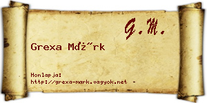 Grexa Márk névjegykártya